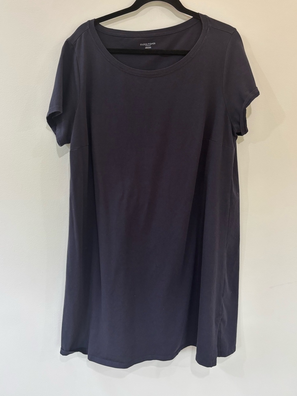 Eileen Fisher Organic Cotton Short Sleeve Tshirt Dress